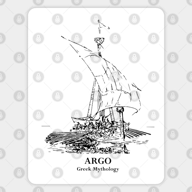 Argo Greek Mythology Ship Magnet by Lakeric